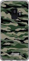 Samsung Galaxy S9 Hoesje Transparant TPU Case - Woodland Camouflage #ffffff