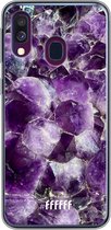 Samsung Galaxy A40 Hoesje Transparant TPU Case - Purple Geode #ffffff