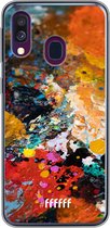 6F hoesje - geschikt voor Samsung Galaxy A40 -  Transparant TPU Case - Colourful Palette #ffffff