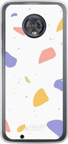 Motorola Moto G6 Hoesje Transparant TPU Case - Terrazzo N°6 #ffffff