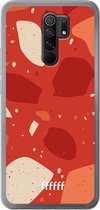 Xiaomi Redmi 9 Hoesje Transparant TPU Case - Terrazzo N°4 #ffffff