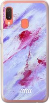 Samsung Galaxy A20e Hoesje Transparant TPU Case - Abstract Pinks #ffffff