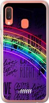 Samsung Galaxy A20e Hoesje Transparant TPU Case - Love is Love #ffffff