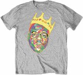 Biggie Smalls Kinder Tshirt -Kids tm 10 jaar- Crown Grijs