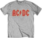AC/DC Kinder Tshirt -Kids tm 10 jaar- Logo Grijs
