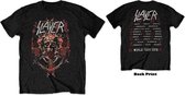 Slayer Heren Tshirt -XL- Demonic Admat European Tour 2018 Zwart