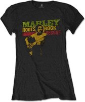 Bob Marley - Roots, Rock, Reggae Dames T-shirt - L - Zwart