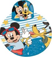 Disney Zitkussen Mickey Mouse Opblaasbaar 60 X 40 Cm Blauw