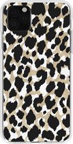 Hoesje Siliconen Geschikt voor iPhone 11 Pro Max - Design Backcover siliconen - Meerkleurig / Panther Black / Gold