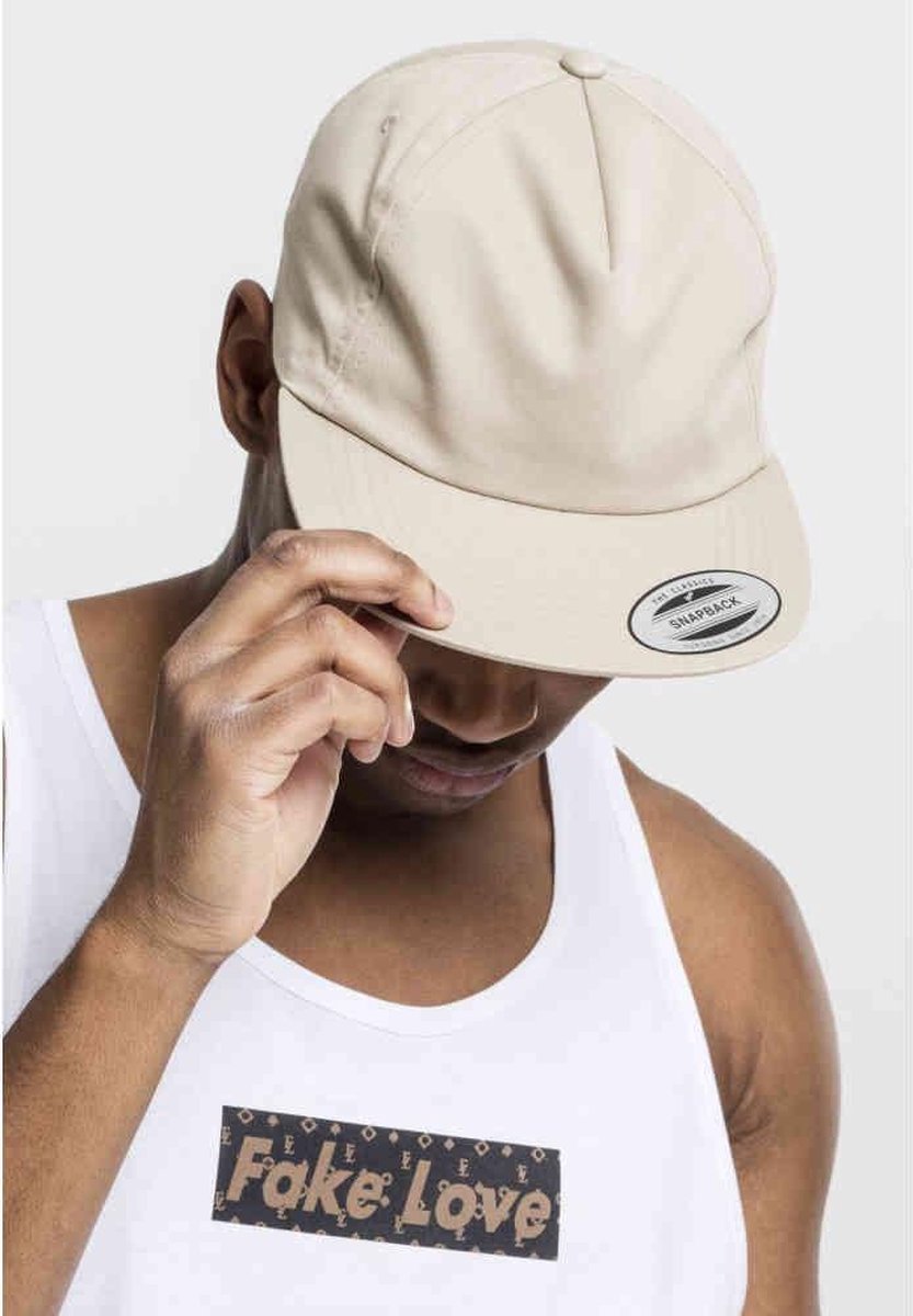 Flexfit - Unstructured 5-Panel Snapback khaki one size Snapback Pet - Groen