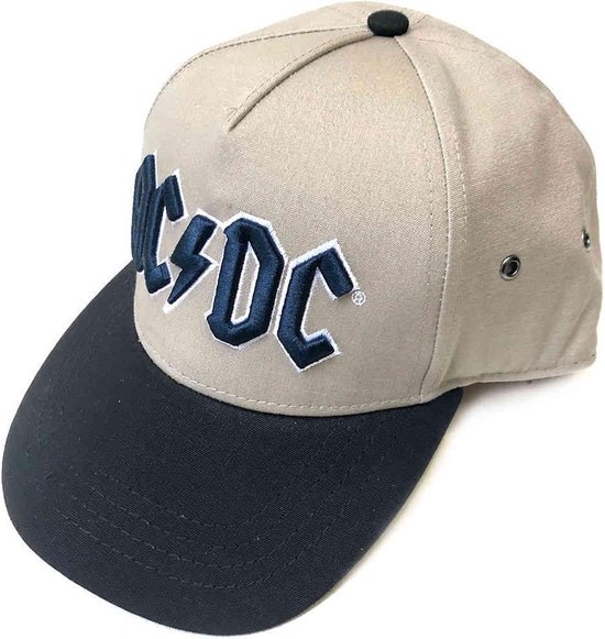 AC/ DC Snapback Cap Navy Logo Creme / Zwart