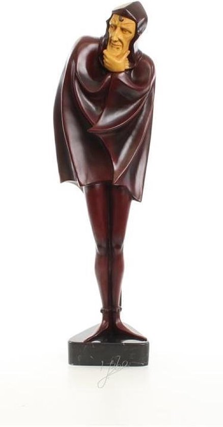 Beeld - Demon Mephistopheles - Houten sculptuur - 74,2 cm hoog