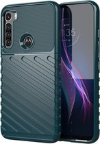 Motorola Moto One Fusion Plus Twill Thunder Texture Back Cover Groen