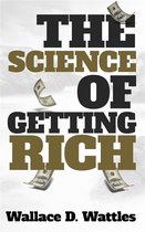 Boekcover 'The Science of Getting Rich' met de tekst in grote letters en dollarsymbolen.
