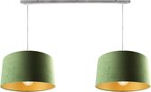 Olucia Sharony - Hanglamp - Goud/Groen - E27