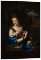 Dibond - Oude meesters - Margaretha Rendorp, Adriaen van der Werff, 1692 - 60x90cm Foto op Aluminium (Met Ophangsysteem)