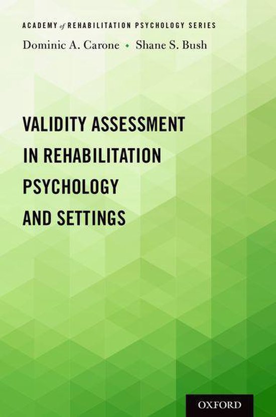 Academy of Rehabilitation Psychology Series - Validity Asses ... - cover