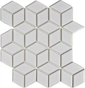 0,81m² -Mozaiek Paris Cubic Wit 4,8x8,1