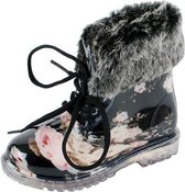 Regenlaars Gevavi Boots | Hind Gevoerde Meisjes en Dameslaars PVC | Maat 29 | Zwart