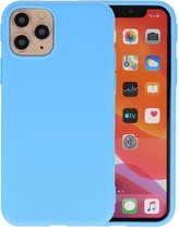 Premium Color Bescherming Telefoonhoesje - Backcover Hoesje - Achterkant Hoesje - Geschikt voor iPhone 11 Pro - Licht Blauw