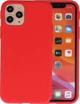 Premium Color Bescherming Telefoonhoesje - Backcover Hoesje - Achterkant Hoesje - Geschikt voor iPhone 11 Pro - Rood