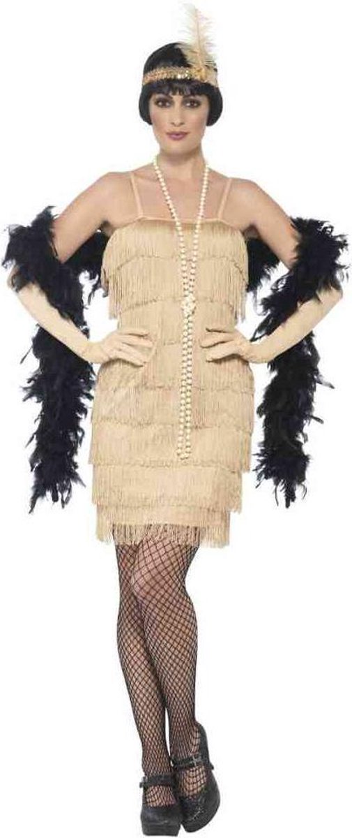 Smiffys - Flapper Kostuum - M - Goudkleurig