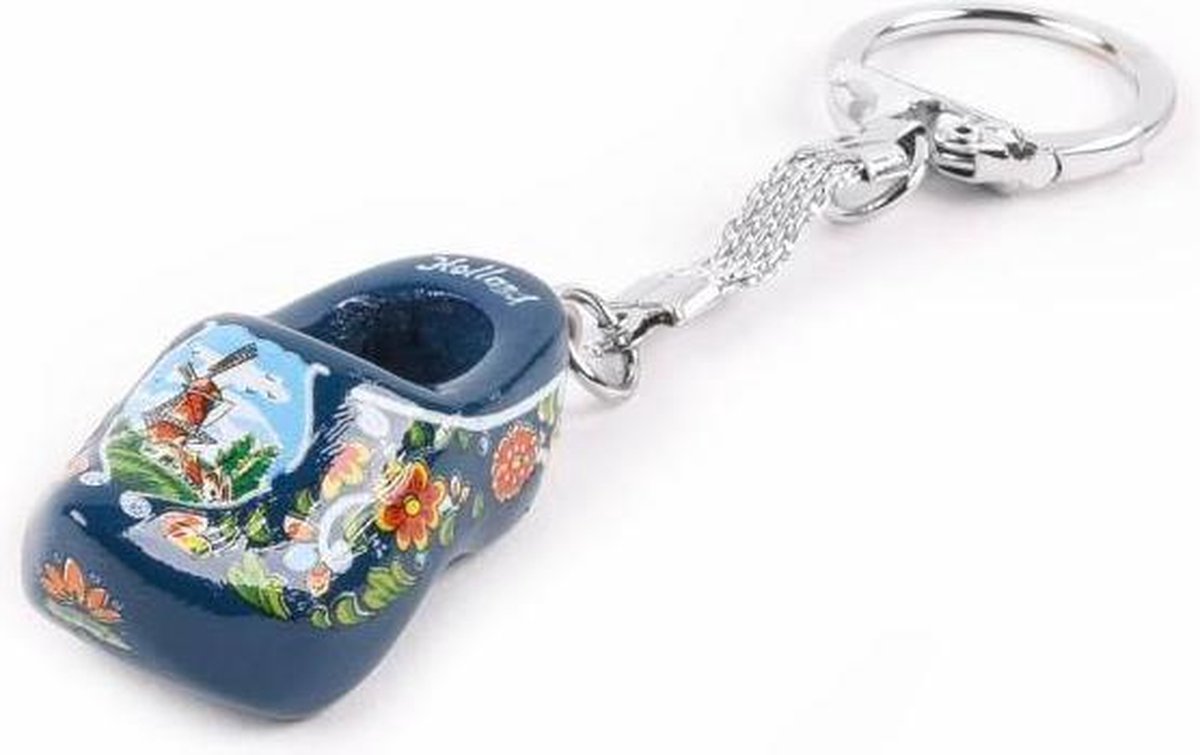 Sleutelhanger Klomp Enkel Holland Blauw 4 Cm - Souvenir