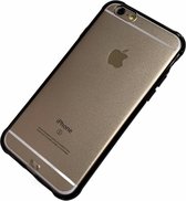 Apple iPhone 6 Plus / 6s Plus - Silicone transparant zacht hoesje Sam zwart - Geschikt voor