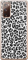 Samsung S20 FE hoesje siliconen - Luipaard grijs | Samsung Galaxy S20 FE case | grijs | TPU backcover transparant