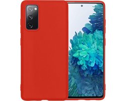 Hoesje - Geschikt voor Samsung Galaxy S20 FE - Sterk & Shockproof - Siliconen Case - Hoes Cover - Telefoonhoes - Rood
