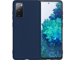 Hoesje - Geschikt voor Samsung Galaxy S20 FE - Sterk & Shockproof - Siliconen Case - Hoes Cover - Telefoonhoes - Donkerblauw