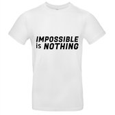 Impossible is nothing heren t-shirt | impossible | nothing | cadeau | wit