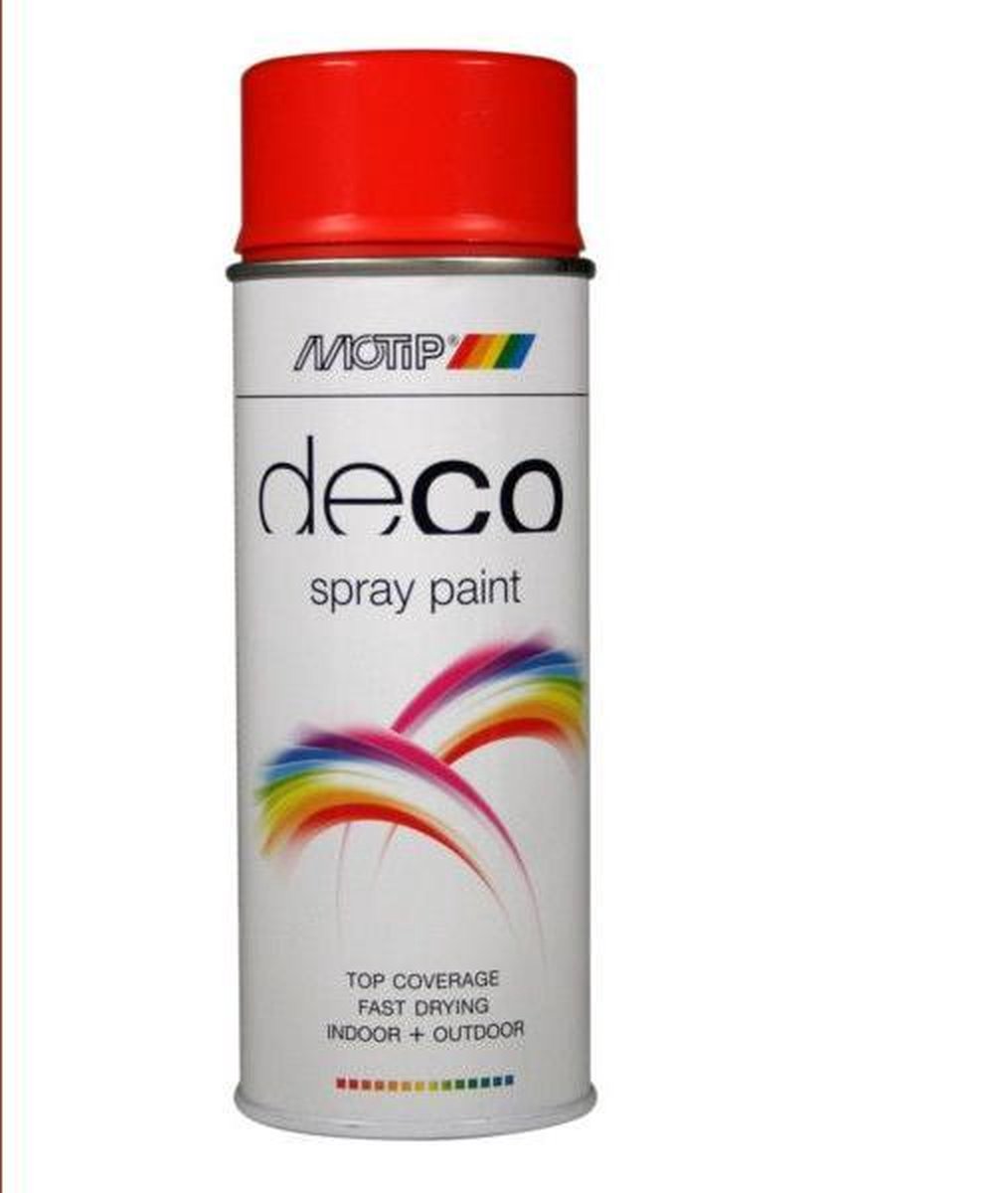 Motip deco alkyd hoogglans lak RAL 2002 bloed oranje (01681) - 400 ml.
