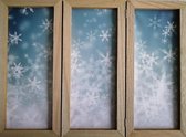 Houten Raamscherm - Sneeuwvlok - Winter - Kerst - Decoratie
