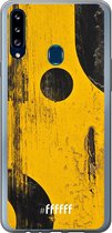 Samsung Galaxy A20s Hoesje Transparant TPU Case - Black And Yellow #ffffff