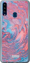 Samsung Galaxy A20s Hoesje Transparant TPU Case - Corundum Pool #ffffff