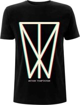 Within Temptation Heren Tshirt -L- Glitch Icon Zwart