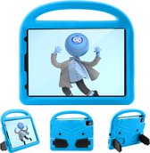 Case2go - Tablethoes geschikt voor iPad Air 10.9 2020/2022 - Schokbestendige case met handvat - Sparrow Kids Cover - Blauw