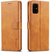 Luxe Book Case - Samsung Galaxy A31 Hoesje - Bruin