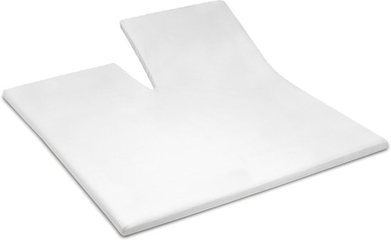 Premium Flanel Splittopper Hoeslaken Lits-jumeaux Wit | 180x200/210 | Heerlijk Warm En Zacht | Ideaal Tegen De Kou
