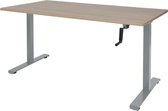 RoomForTheNew Bureau Heathrow Slinger-Desk - Zit sta Bureau - Zit sta Bureau Elektrisch - Gaming Bureau - Game Bureau - Verstelbaar Bureau - standing Desk - slinger bureau--Havana blad-Aluminium  onderstel- 180x80