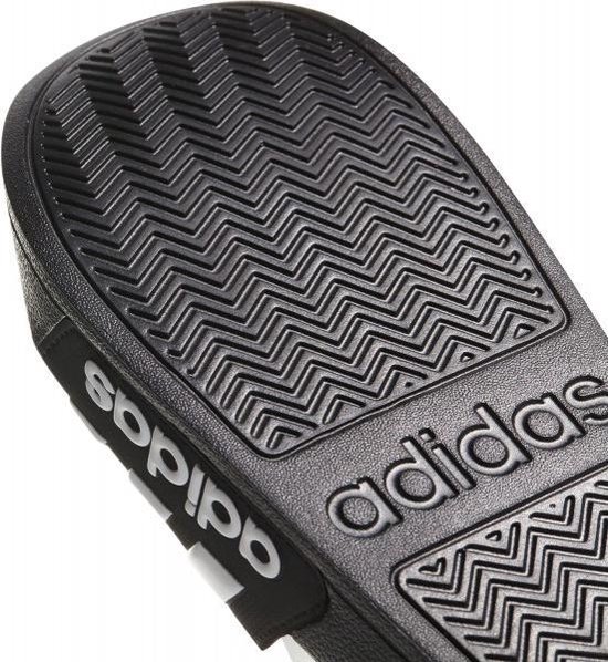 adidas CF Adilette Slippers Volwassenen - Black/White - Maat 46 - adidas