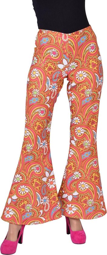 Magic Design Hippiebroek Paisley Dames Polyester Oranje/bruin