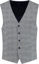 GENTS | Gilet Heren | Polyester |  blokruit blauw Maat XL