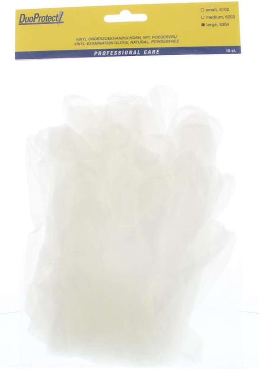 Goedkoopste DuoProtect Handschoenen Poedervrij Vinyl 10ST