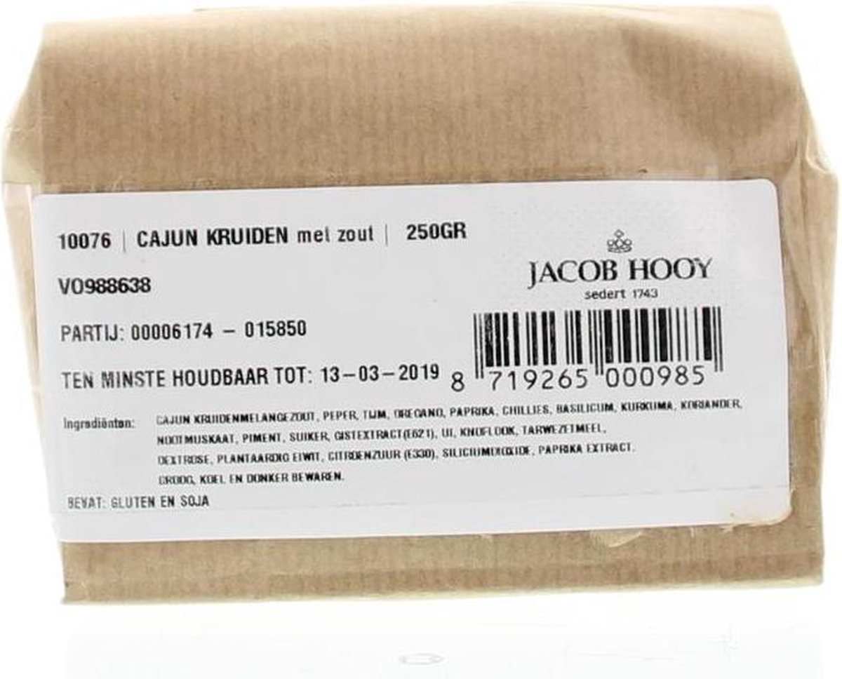 Jacob Hooy Cajun kruiden 250 Gram