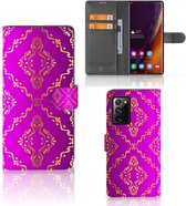 GSM Hoesje Geschikt voor Samsung Galaxy Note20 Ultra Telefoonhoesje met foto Barok Roze