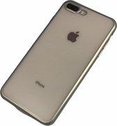 Apple iPhone 7 Plus / 8 Plus - Silicone transparant mat hard hoesje Finn zilver - Geschikt voor