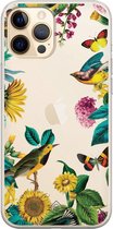 iPhone 12 Pro transparant hoesje - Zonnebloemen / Bloemen | Apple iPhone 12 Pro case | TPU backcover transparant