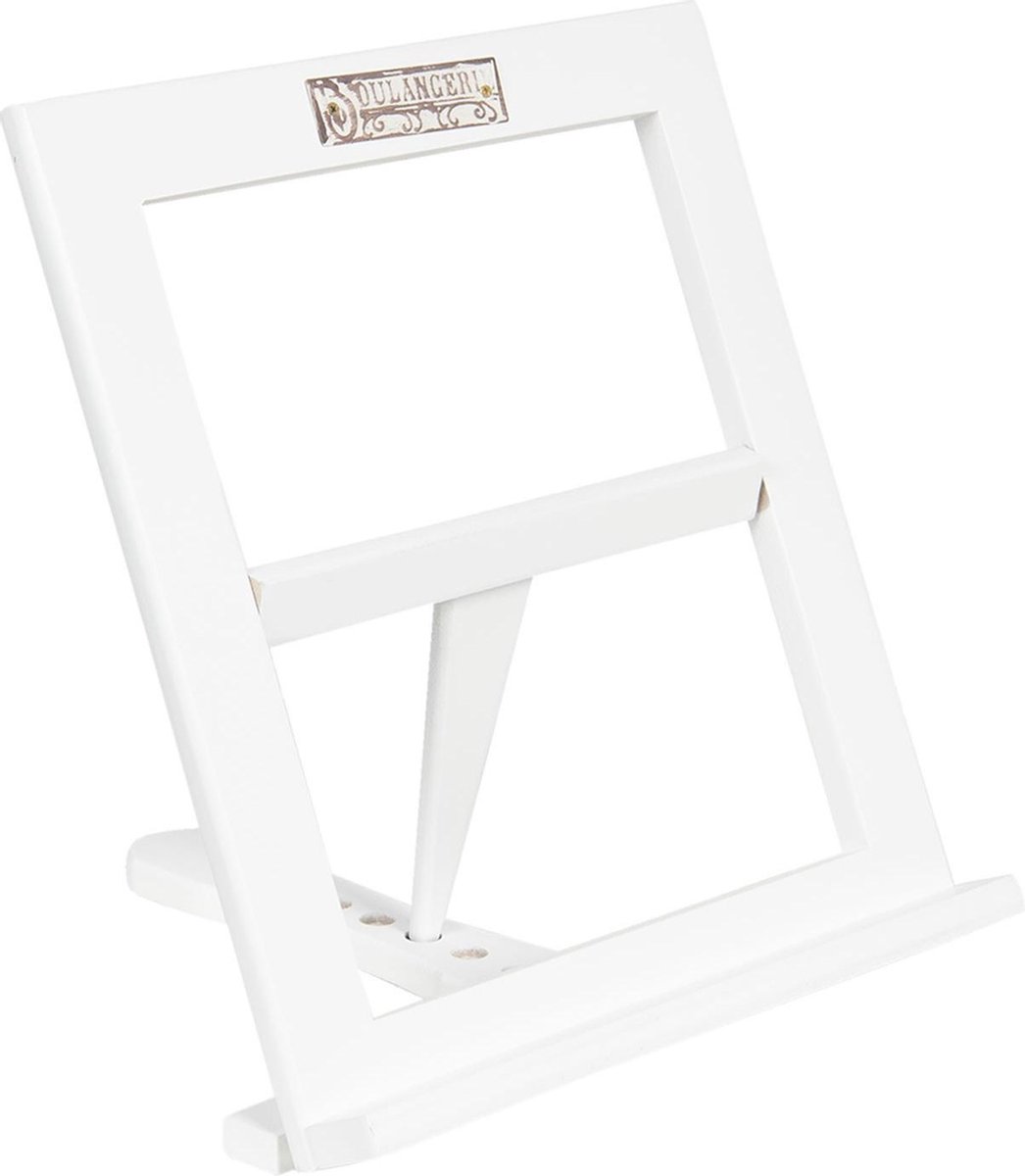 Clayre & Eef Kookboekstandaard 28x25x27 cm Wit Hout Rechthoek Boekenhouder